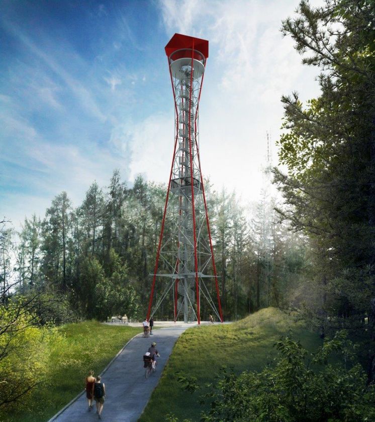 Architectural designs of lookout towers for Horní Planá